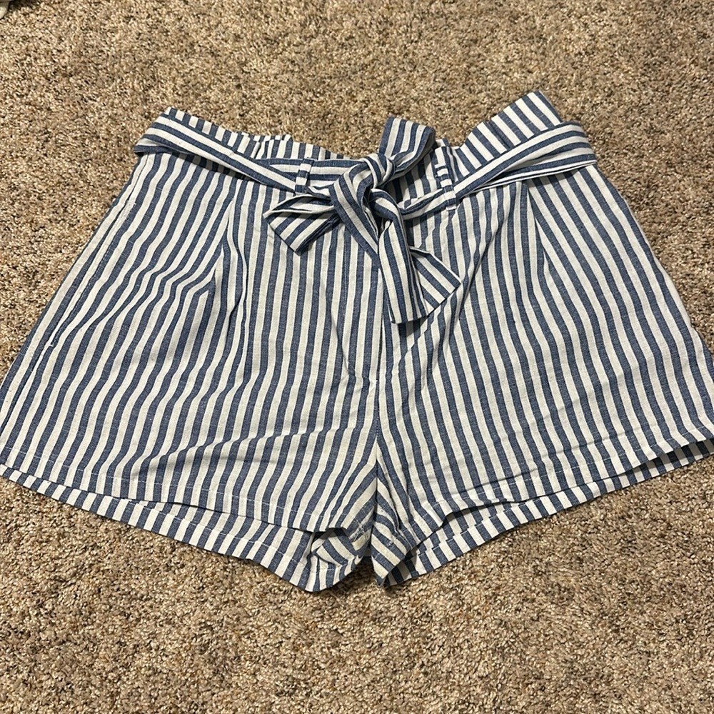 Paper bag waist shorts